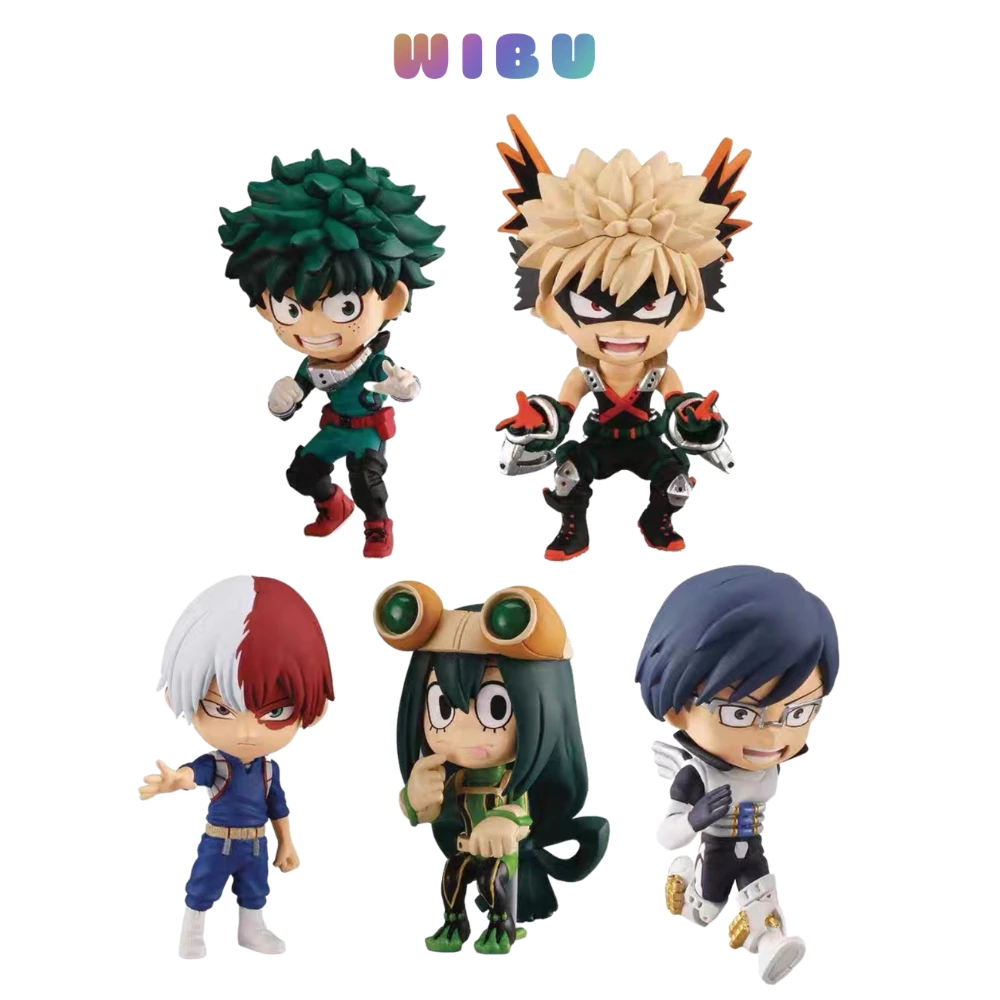 Mô Hình Học Viện Siêu Anh Hùng 5 nhân vật Deku ,Lida Tenya ,Todoroki Shoto ,Bakugo Katsuki ,Asui figure my hero academia