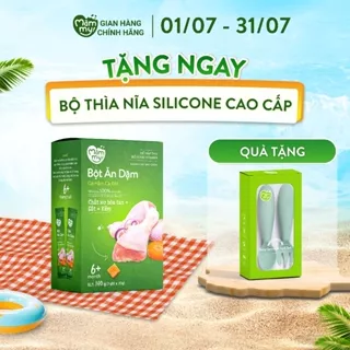 Bột ăn dặm vị gà hầm cà rốt Mămmy bổ sung Vitamin, Sắt, Kẽm và chất xơ hòa tan cung cấp 100% nhu cầu DHA - 140gr