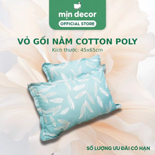 Vỏ Gối Cotton 3D MỊn Decor, Áo Gối Khoá Kéo Kích Thước 45x65cm