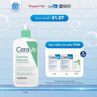 Sữa rửa mặt giúp làm sạch sâu dành cho da dầu Cerave Foaming Facial Cleans  236ML