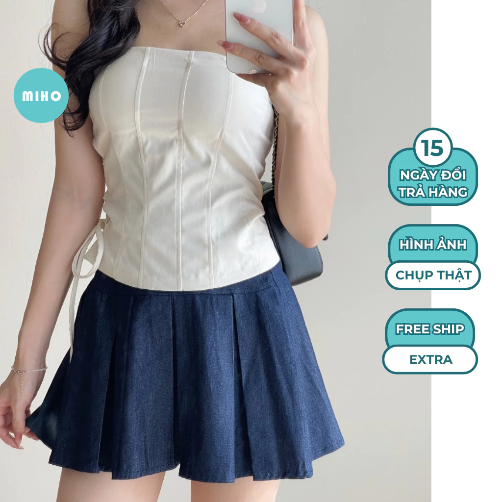 XẢ HÀNG GIÁ GỐC  Áo Quây Có Đệm Ngực Dây Buộc, Áo Cup Ngực Dáng Body Miho House