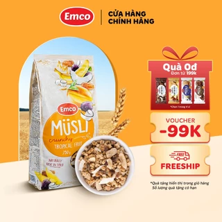 Ngũ Cốc Dinh Dưỡng Emco vị Hoa Quả Nhiệt Đới Giòn 750g (Crunchy Müsli Tropital Fruit)