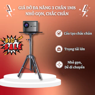 Giá Đỡ Máy Chiếu Corisu 3 Chân 1m8 Đa Năng Di Động, Nhỏ Gọn, Chắc Chắn, Dễ Sử Dụng - Bảo Hành 12 Tháng