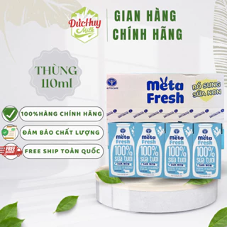 Thùng sữa tươi Nutricare Meta Fresh Ít Đường 110ml x 12 lốc