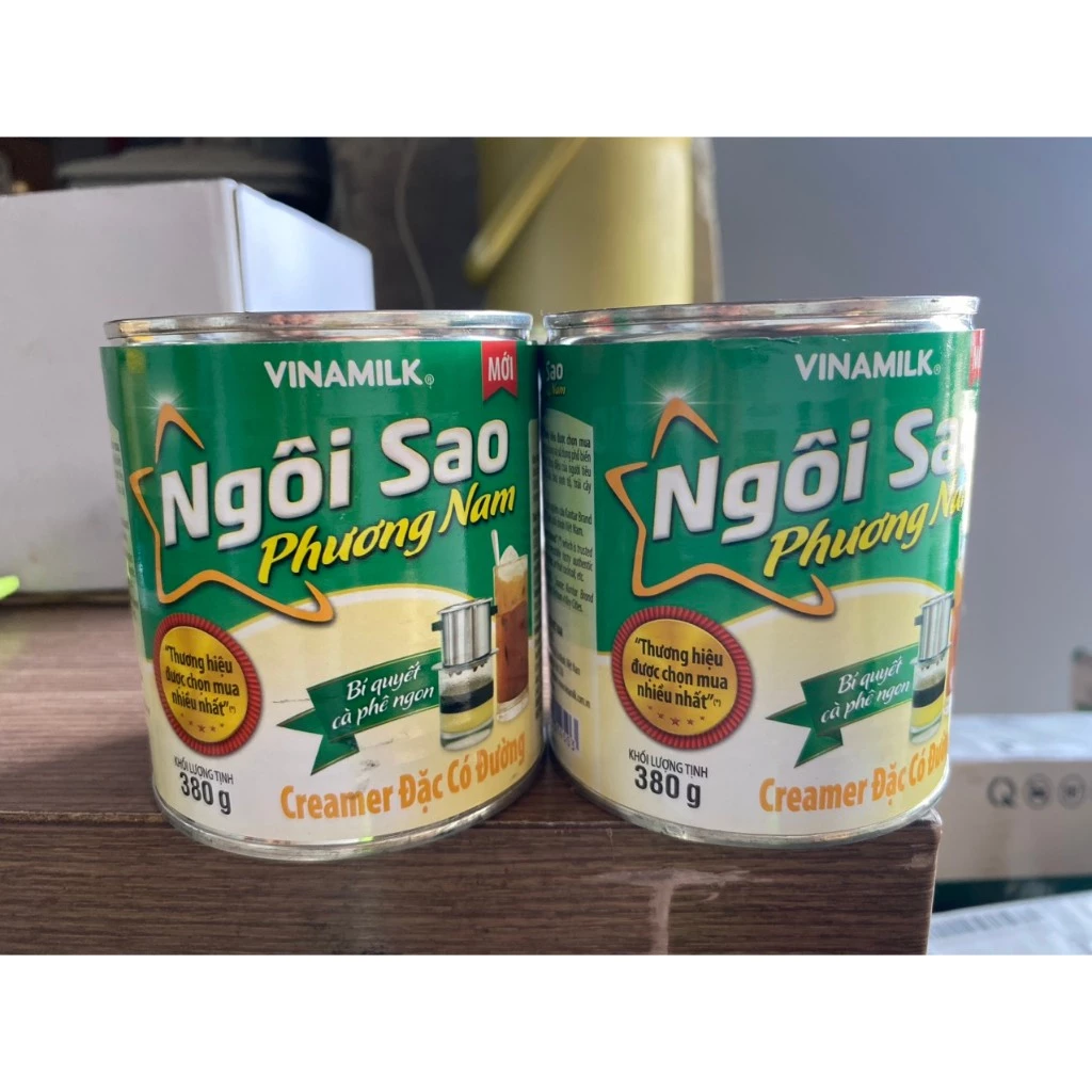 Combo 2 Lon Sữa Đặc Có Đường Ngôi Sao Phương Nam Xanh Lá Lon 380g