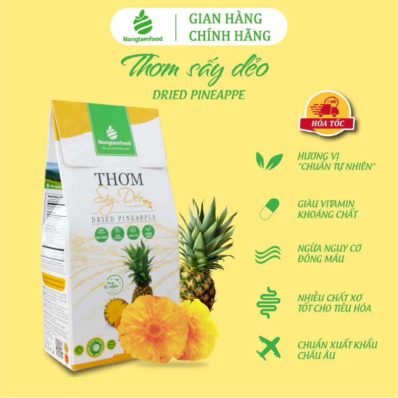 Thơm sấy dẻo Nông Lâm Food hộp 100g