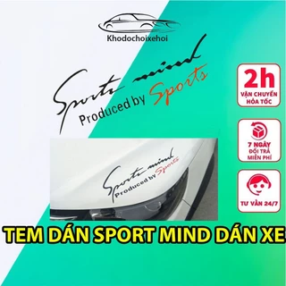 Tem Sport Mind Dán Ô Tô Trang Trí Nắp Capo