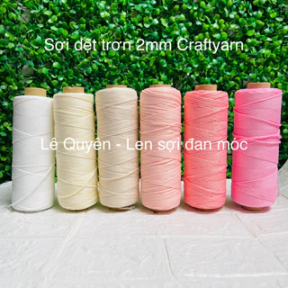 Sợi dệt cotton trơn Craftyarn VN - sợi móc mũ túi siêu bền