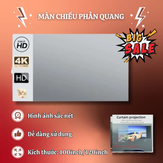 Màn chiếu treo tường phản quang WANBO 120 Inch giúp máy chiếu sáng thêm gấp 5 lần, gấp gọn