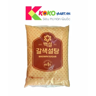 Đường nâu vàng Beksul Hàn Quốc bịch 3kg