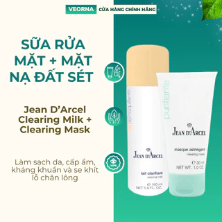 (COMBO) Sữa Rửa Mặt Clearing Milk 150ml Và Mặt Nạ Clearing Mask 30ml Jean D'Arcel Đức