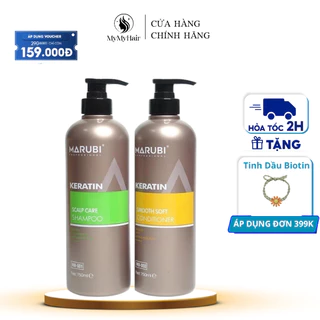 Dầu Gội Xả Marubi 750ml Giảm Rụng Tóc Mượt Tóc Hương Nước Hoa