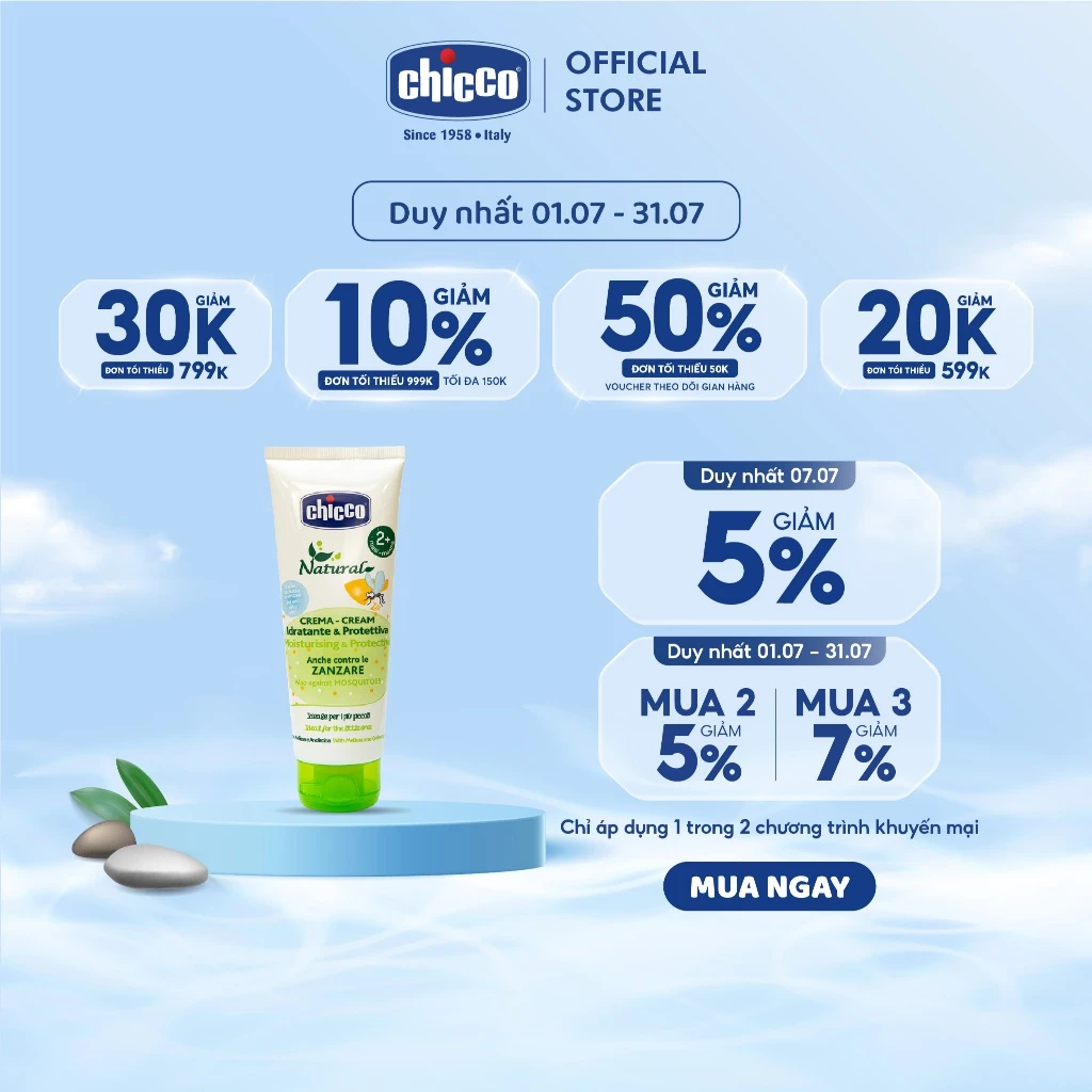 (DUY NHẤT 7/7 - GIẢM 5%) Kem đa năng xua muỗi Chicco 100ml