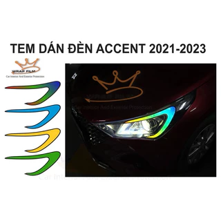 (bộ 2 bên) Tem dán đổi màu đèn Hyundai Accent 2021-2023 (bản thấp sẽ không dán được)