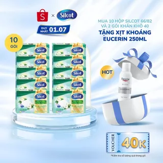 Bộ 10 hộp Bông trang điểm (bông tẩy trang) cao cấp Silcot Premium 66 miếng/hộp