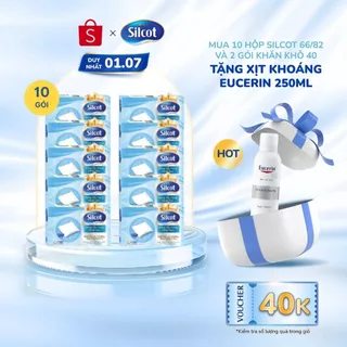 Bộ 10 hộp Bông trang điểm (bông tẩy trang) Silcot 82 miếng/hộp