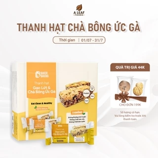 Thanh gạo lứt chà bông ức gà Baker Baking 70% hạt, 30% gạo lứt, thanh năng lượng hỗ trợ người ăn kiêng, tập luyện