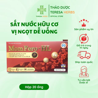 Sắt Hữu Cơ Bà Bầu MomFero - HL Hộp 20 Ống Không Mùi Tanh Hương Vị Trái Cây