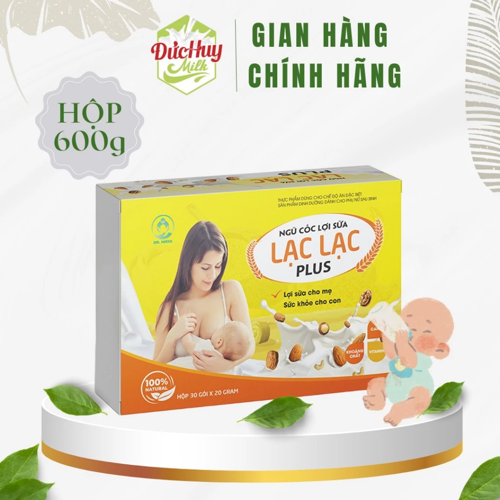 Ngũ cốc Bầu/Lợi sữa Lạc Lạc siêu dinh dưỡng cho mẹ và bé (hộp 600g/30 gói)