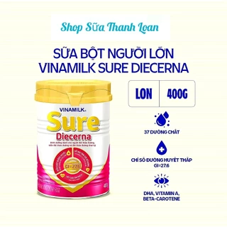 [HSD T2-2026] [MẪU MỚI] SỮA BỘT VINAMILK SURE DIECERNA 400G.