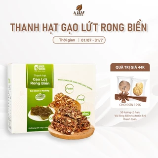 Thanh gạo lứt rong biển Baker Baking không đường, thanh ngũ cốc 70% hạt, 30% gạo lứt tiện lợi cho người ăn kiêng