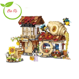 Đồ chơi lắp ráp khối xây dựng building blocks mini LOZ mô hình Honeybee house 1943