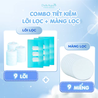 Combo Lõi Lọc Nước, Màng Lọc Thay Thế Cho Đầu Vòi Bồn Rửa Tay, Rửa Chén Daily Aqua