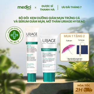 Bộ đôi Kem dưỡng kiềm dầu giảm mụn + Serum mờ thâm se khít lỗ chân lông Uriage 3-REGUL SOIN