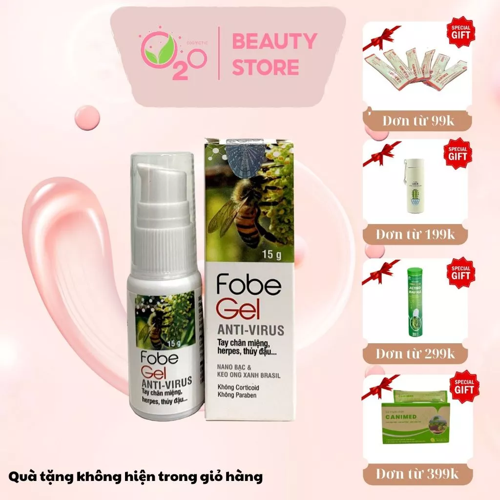 Gel Fobe Anti Virus Giúp Hỗ Trợ Làm Sạch, Tái Tạo Da Do Virus Gây Nên, Tránh Hình Thành Vết Thâm, Vết Sẹo - 30g