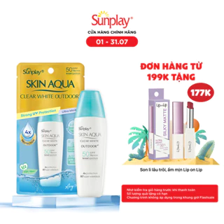 Kem chống nắng dưỡng da mặt khi hoạt động ngoài trời dạng gel Sunplay Skin Aqua Clear White Outdoor+ SPF50+ PA++++ 30g