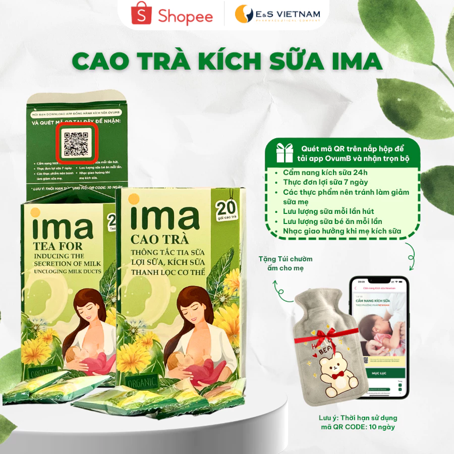 Cao Trà Kích Sữa IMA, Cao Trà Thiên Nhiên 100% Lá và Hoa Bồ Công Anh, Lợi Sữa Cho Mẹ Sau Sinh