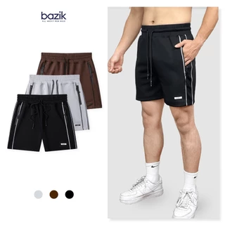 Quần short nỉ nam BAZIK Track Short phối viền, siêu co giãn, đứng form, gọn gàng thoái mái