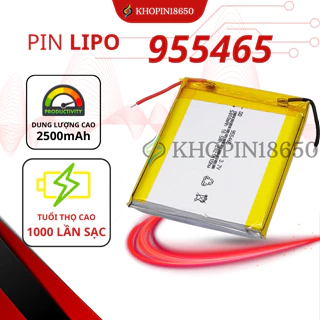 Pin Li-Po 3.7V 5000mAh 955465 (Lithium Polymer) dung lượng cao tích điện lâu dùng cho dự phòng, Laptop, Loa Bluetooth