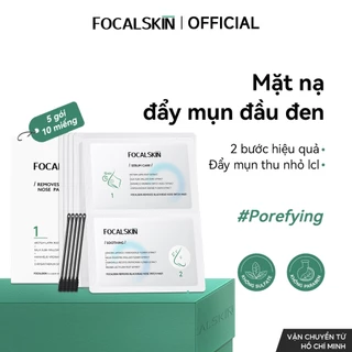 Miếng dán mũi loại bỏ mụn đầu đen 3 bước FOCALSKIN làm sạch sâu Mụn Đầu Đen Và Se Khít Lỗ Chân Lông 3ml*2