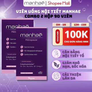 Combo 2 hộp viên uống nội tiết cho nữ MANHAE tăng cường sinh lý chống lão hóa ngăn rụng tóc hộp 90v