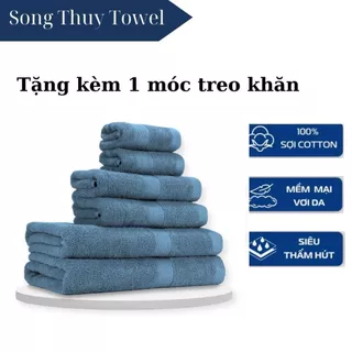 Khăn tắm, gội , lau mặt , Tặng kèm 1 móc treo khăn