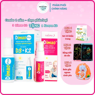 Dimao pro D3k2 Spray Vitamin K2 MK7  -  Hỗ Trợ Phát Triển Chiều Cao Cho Bé (Chai 25ml)