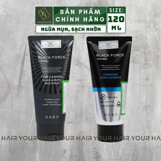 Sữa Rửa Mặt Dabo Black Force Foam Cleanser Black & White Mild Scrub | HYDRATION FOAM CLEANSER- 120ml