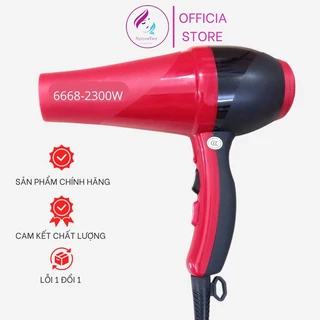 Máy sấy tóc 6668 công suất lớn 2300W sấy khỏe chuẩn salon ,ánh sáng xanh, hương thơm