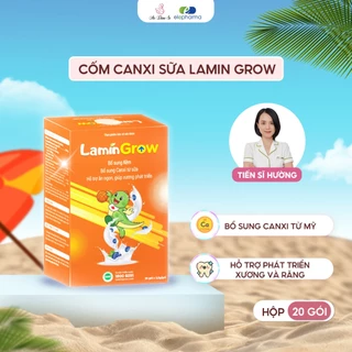 Cốm bổ sung Canxi hỗ trợ tăng chiều cao, giúp bé ăn ngon Lamin Grow hộp 20 gói