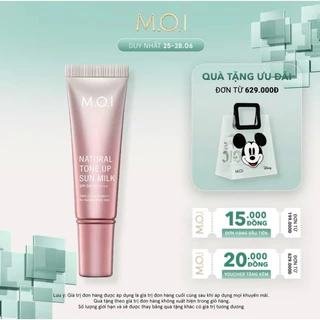 Kem chống nắng nâng tone tự nhiên M.O.I Natural Tone Up Sun Milk SPF50+/ PA ++++ 10ml