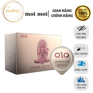 Bao cao su gai OLO hường, gân li ti, siêu mỏng, nhiều gel bôi trơn hộp 10 bcs