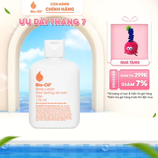 Sữa dưỡng thể siêu nhẹ không nhờn giúp nuôi dưỡng da mướt mịn - BIO-OIL BODY LOTION (chai 175ml)