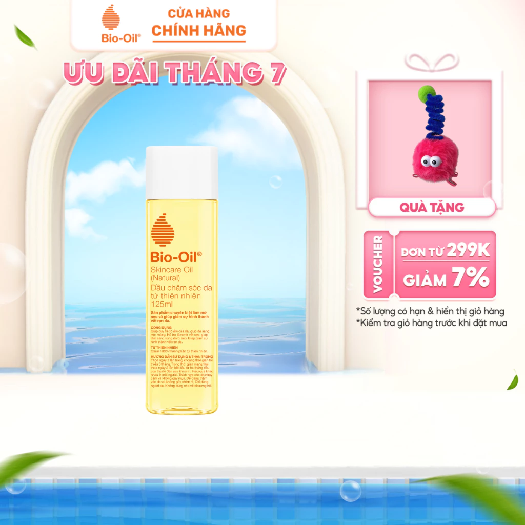 Dầu chăm sóc da từ Thiên Nhiên giúp giảm rạn da mờ sẹo cho da nhạy cảm BIO-OIL SKINCARE OIL (NATURAL) 125ml