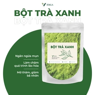 Bột trà xanh đắp mặt HAGA hàng loại 1 nguyên chất sấy lạnh hữu cơ