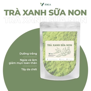 Bột trà xanh sữa non HAGA - Mặt nạ bột giúp bóc bã nhờn, mờ thâm, dưỡng trắng