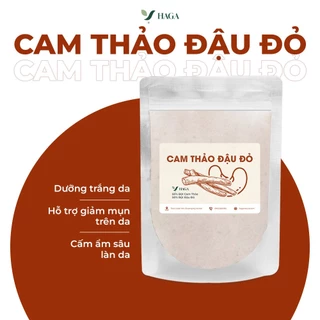 Cam thảo Đậu Đỏ nguyên chất mặt nạ bột  Dưỡng Trắng , Tẩy Da Chết Nhẹ , Mờ thâm - HAGA