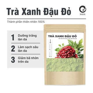 Bột trà xanh đậu đỏ hữu cơ nguyên chất sạch mịn ,Mặt nạ giúp bóc bã nhờn Dưỡng trắng Làm sạch sâu