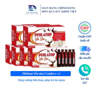 [ Combo 5 tặng 1 ] Philatop Yến sào Hộp 20ống * 10ml