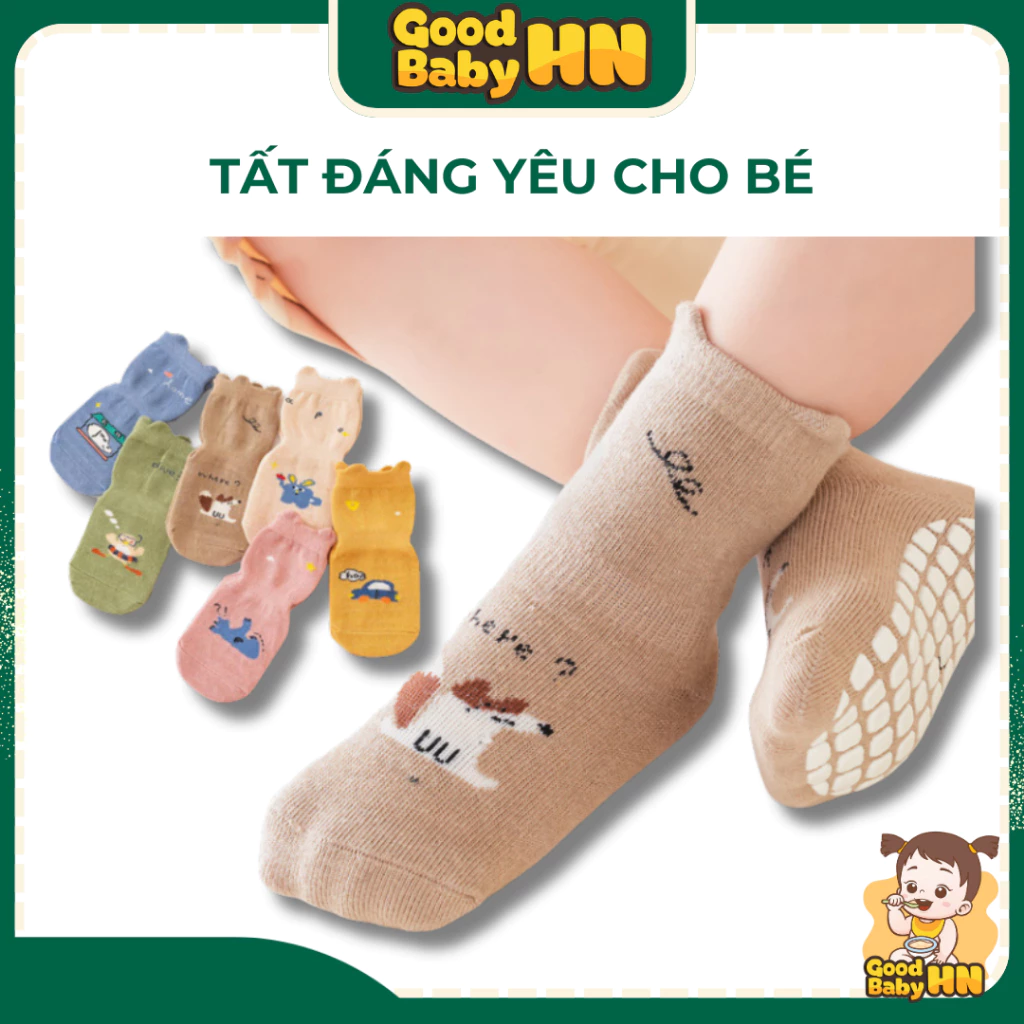 Tất len chống trơn trượt cho bé từ 0-3 tuổi - T02